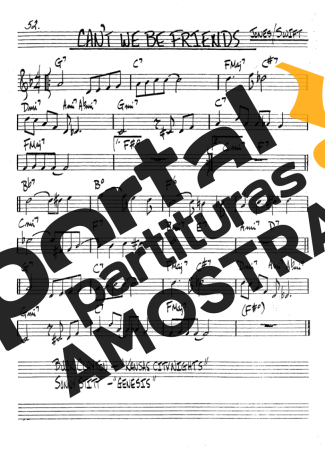 The Real Book of Jazz Cant We Be Friends partitura para Clarinete (Bb)