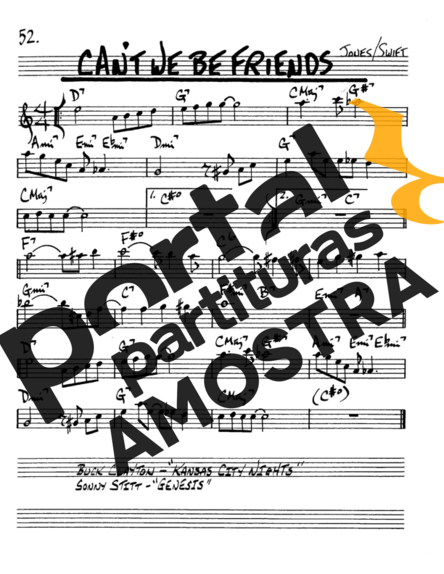 The Real Book of Jazz Cant We Be Friends partitura para Saxofone Alto (Eb)