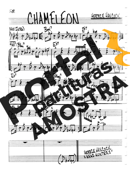 The Real Book of Jazz Chameleon partitura para Gaita