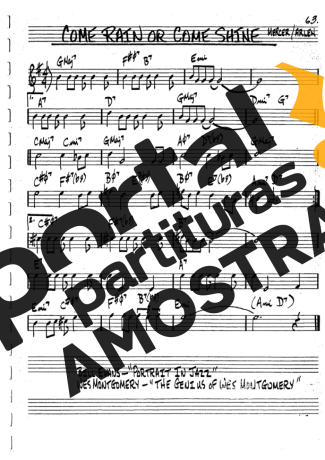The Real Book of Jazz Come Rain Or Come Shine partitura para Clarinete (Bb)