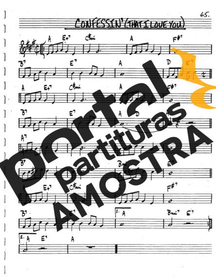 The Real Book of Jazz Confessin partitura para Trompete