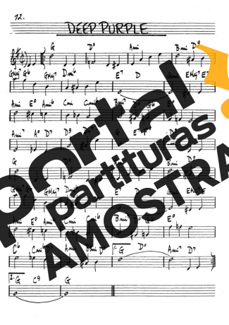 The Real Book of Jazz Deep Purple partitura para Clarinete (Bb)