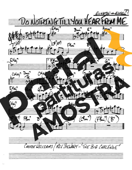 The Real Book of Jazz Do Nothing Till You Hear From Me partitura para Saxofone Alto (Eb)