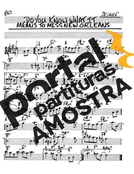 The Real Book of Jazz Do You Know What It Means To Miss New Orleans partitura para Saxofone Alto (Eb)