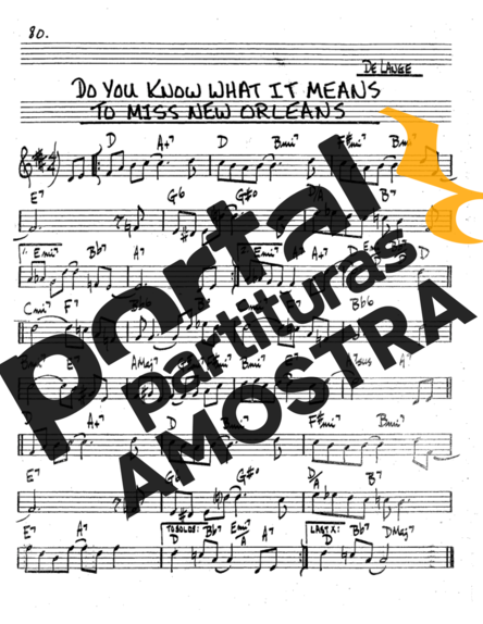 The Real Book of Jazz Do You Know What It Means To Miss New Orleans partitura para Saxofone Tenor Soprano (Bb)