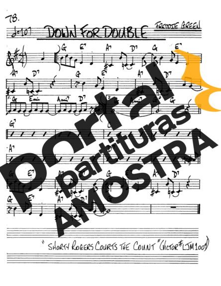 The Real Book of Jazz Down For Double partitura para Saxofone Alto (Eb)