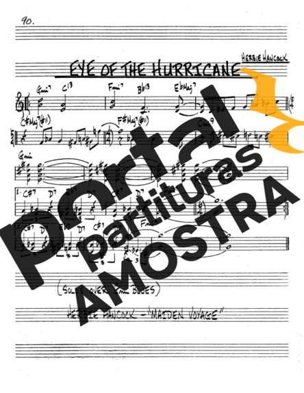 The Real Book of Jazz Eye Of The Hurricane partitura para Saxofone Tenor Soprano (Bb)