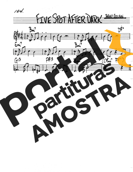 The Real Book of Jazz Five Spot After Dark partitura para Gaita