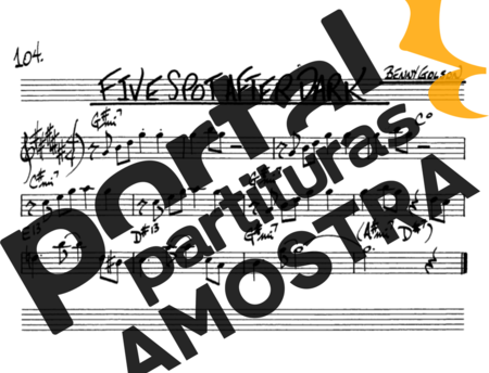 The Real Book of Jazz Five Spot After Dark partitura para Saxofone Alto (Eb)