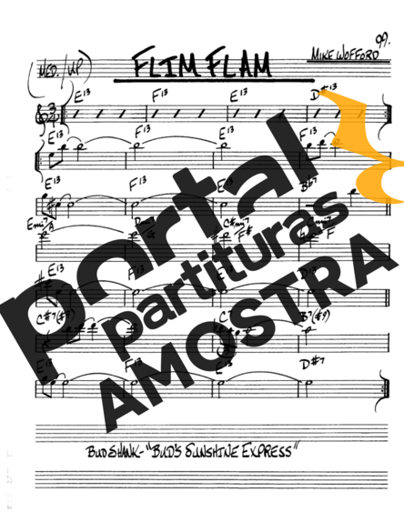 The Real Book of Jazz Flim Flam partitura para Saxofone Alto (Eb)