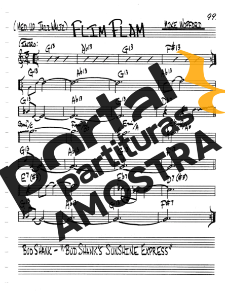 The Real Book of Jazz Flim Flam partitura para Teclado