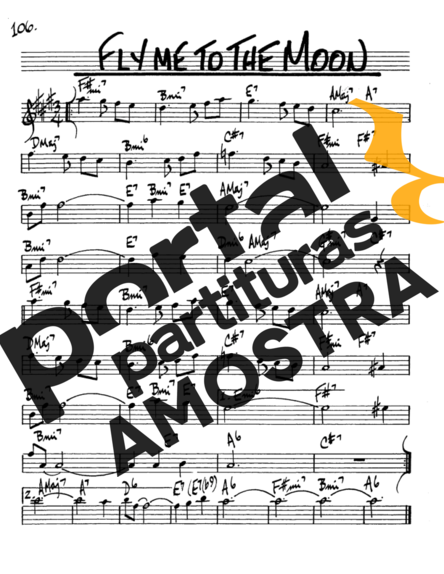 The Real Book of Jazz Fly Me To The Moon partitura para Saxofone Alto (Eb)