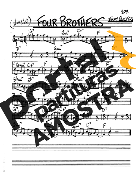 The Real Book of Jazz Four Brothers partitura para Saxofone Alto (Eb)