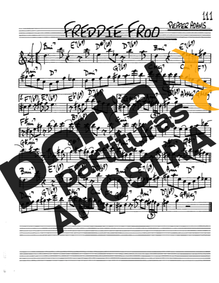 The Real Book of Jazz Freddie Froo partitura para Saxofone Alto (Eb)