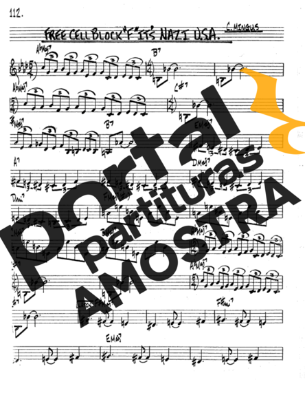 The Real Book of Jazz Free Cell Block %22F%22 Its Nazi USA partitura para Trompete