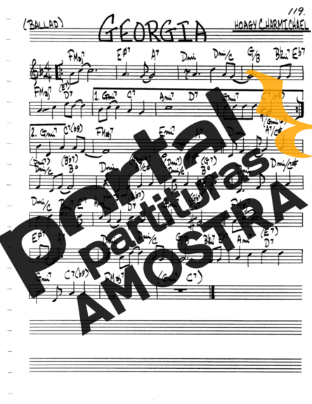 The Real Book of Jazz Georgia partitura para Flauta Transversal