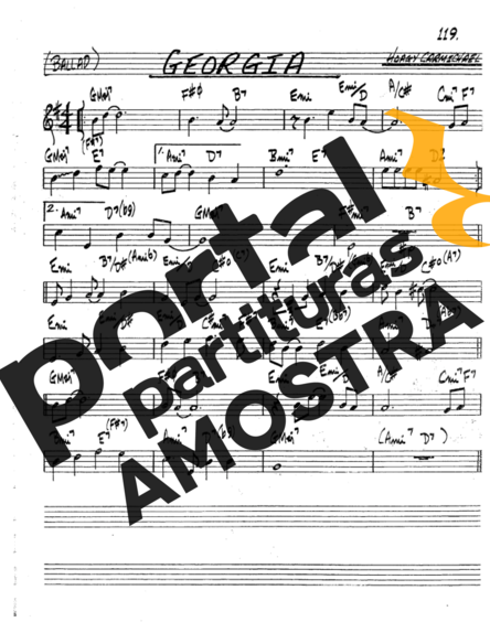 The Real Book of Jazz Georgia partitura para Saxofone Tenor Soprano (Bb)