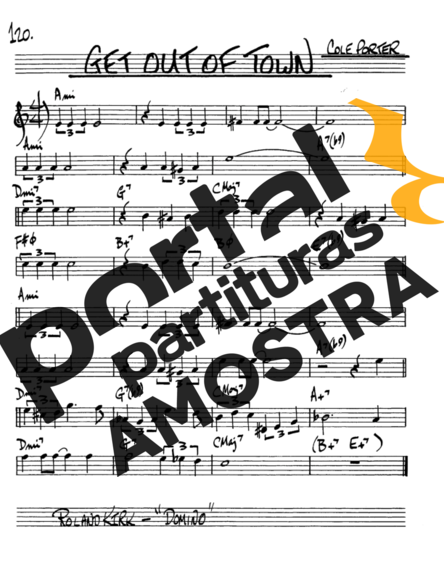 The Real Book of Jazz Get It Out of Town partitura para Saxofone Alto (Eb)