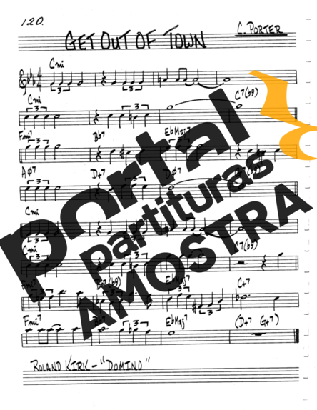 The Real Book of Jazz Get Out Of Town partitura para Clarinete (C)