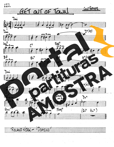 The Real Book of Jazz Get Out Of Town partitura para Saxofone Tenor Soprano (Bb)