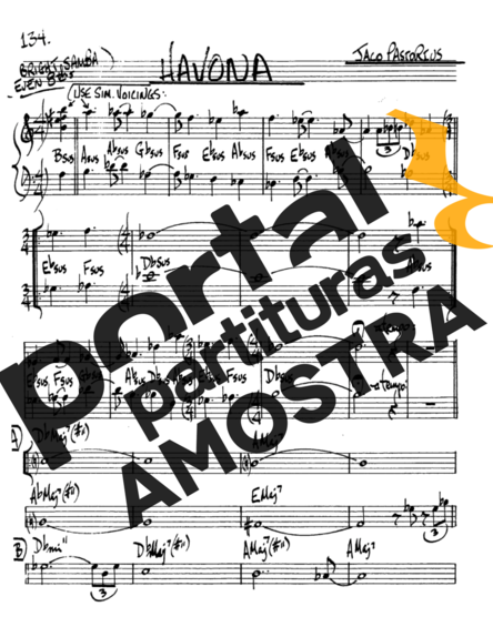 The Real Book of Jazz Havona partitura para Saxofone Alto (Eb)