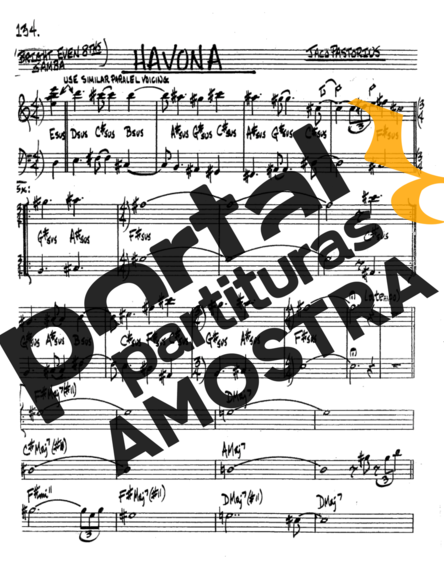 The Real Book of Jazz Havona partitura para Saxofone Tenor Soprano (Bb)