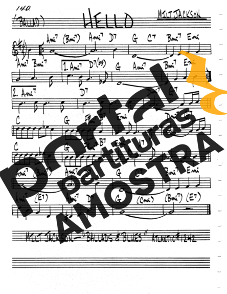 The Real Book of Jazz Hello partitura para Clarinete (C)