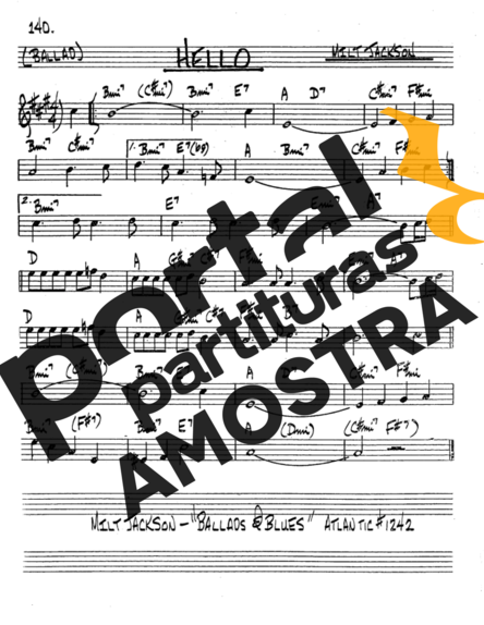 The Real Book of Jazz Hello partitura para Trompete