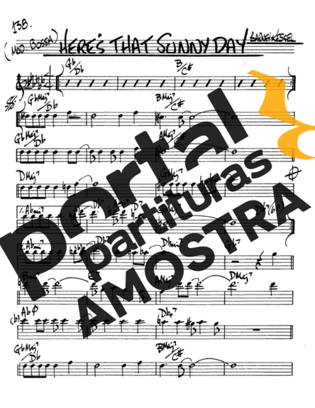 The Real Book of Jazz Heres That Sunny Day partitura para Saxofone Alto (Eb)