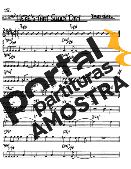 The Real Book of Jazz Heres That Sunny Day partitura para Saxofone Tenor Soprano (Bb)