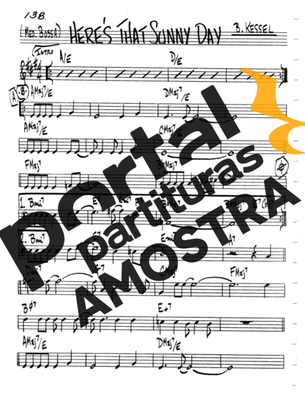 The Real Book of Jazz Heres That Sunny Day partitura para Teclado