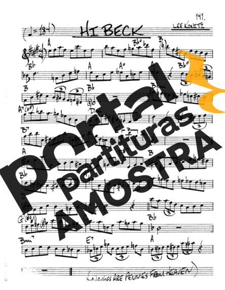 The Real Book of Jazz Hi Beck partitura para Saxofone Alto (Eb)