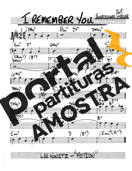 The Real Book of Jazz I Rember You partitura para Saxofone Alto (Eb)