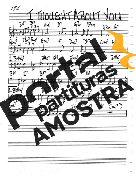 The Real Book of Jazz I Thought About You partitura para Clarinete (C)