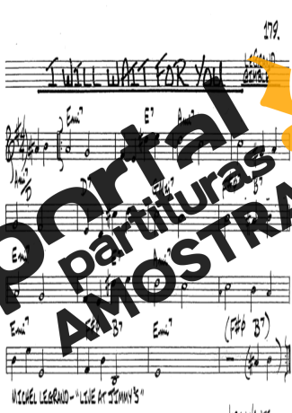 The Real Book of Jazz I Will Wait For You partitura para Clarinete (Bb)