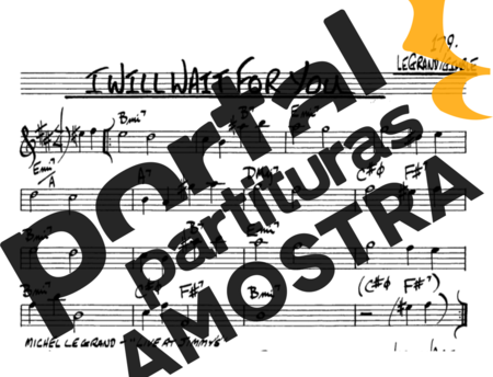 The Real Book of Jazz I Will Wait For You partitura para Saxofone Alto (Eb)
