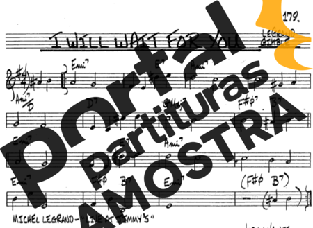 The Real Book of Jazz I Will Wait For You partitura para Trompete