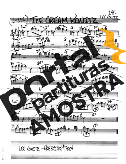 The Real Book of Jazz Ice Cream Konitz partitura para Saxofone Alto (Eb)