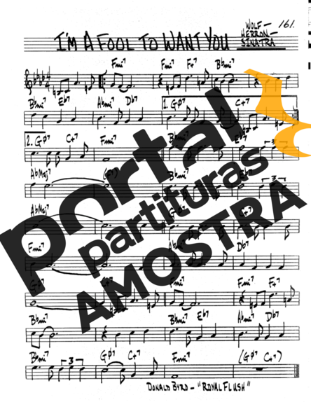 The Real Book of Jazz Im A Fool To Want You partitura para Clarinete (C)