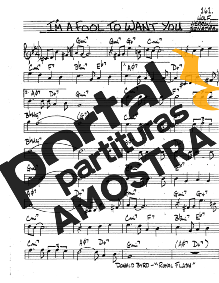 The Real Book of Jazz Im A Fool To Want You partitura para Trompete