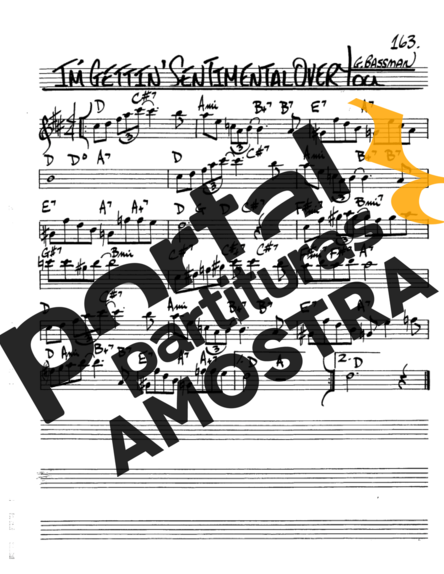 The Real Book of Jazz Im Gettin Sentimental Over You partitura para Saxofone Alto (Eb)