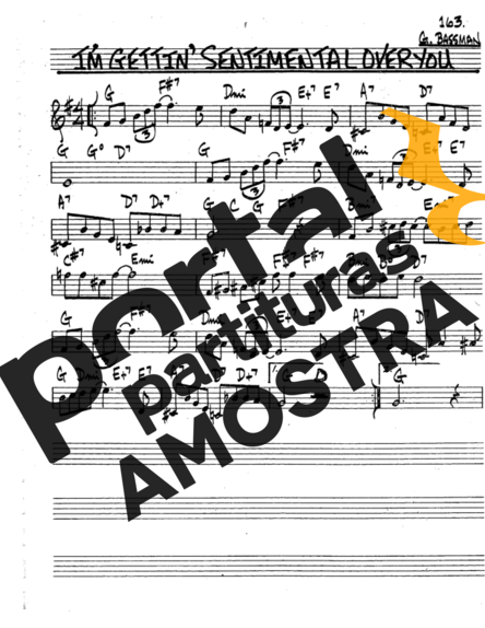 The Real Book of Jazz Im Gettin Sentimental Over You partitura para Saxofone Tenor Soprano (Bb)