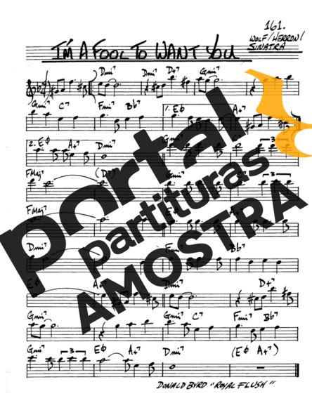 The Real Book of Jazz Im a Fool To Want You partitura para Saxofone Alto (Eb)