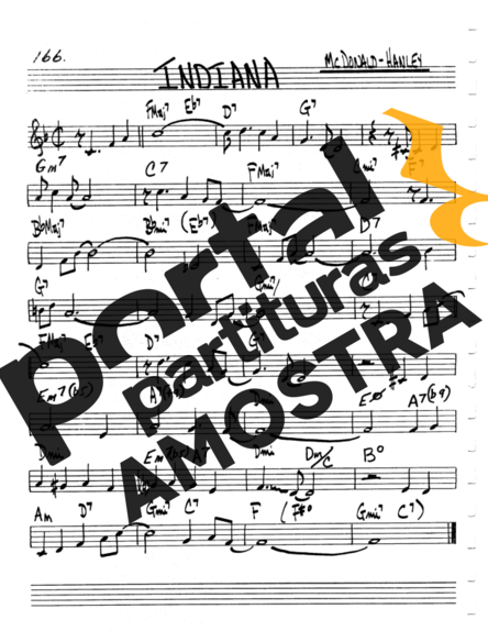 The Real Book of Jazz Indiana partitura para Violino