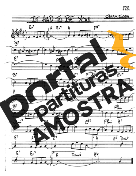 The Real Book of Jazz It Had To Be You partitura para Saxofone Tenor Soprano (Bb)