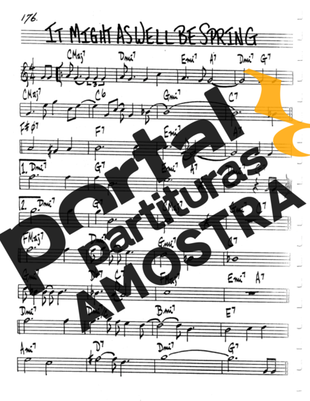The Real Book of Jazz It Might As Well Be Spring partitura para Teclado