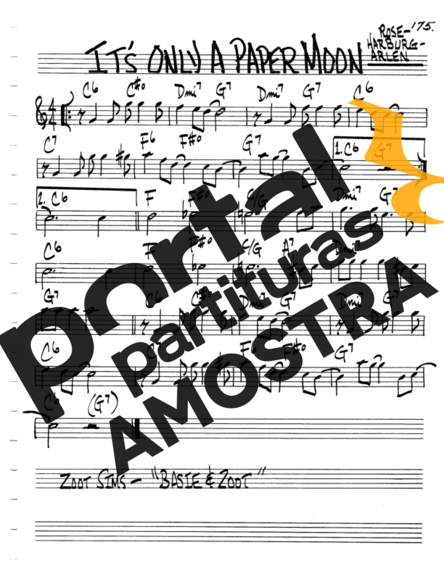 The Real Book of Jazz Its Only A Paper Moon partitura para Violino