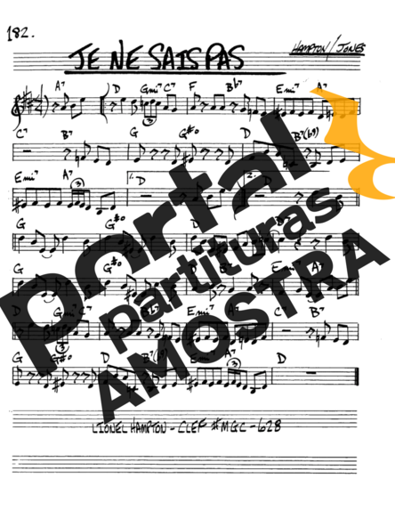 The Real Book of Jazz Je Ne Sais Pas partitura para Saxofone Alto (Eb)