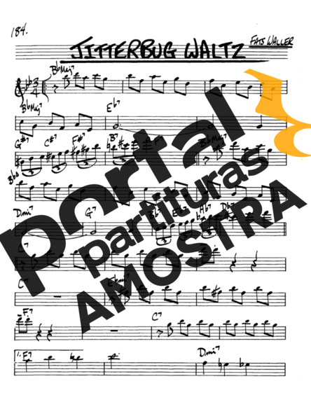 The Real Book of Jazz Jitterbug Waltz partitura para Saxofone Alto (Eb)