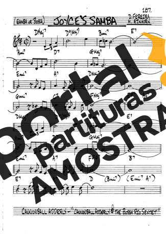 The Real Book of Jazz Joyces Samba partitura para Clarinete (Bb)